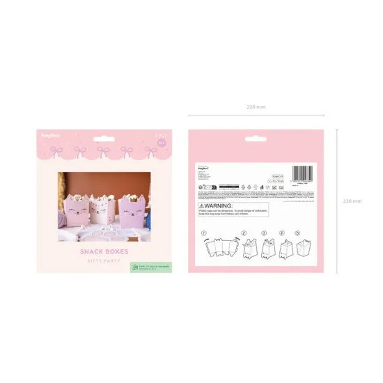 Male krabičky na občerstvenie s roztomilými mačičkami.