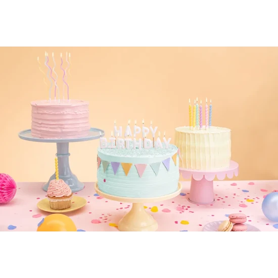 Sviečky s nápisom Happy Birthday – 13 ks narodeninových sviečok na tortu
