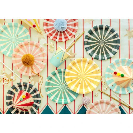 Papierové taniere s motívom cirkusu oživia každú párty.