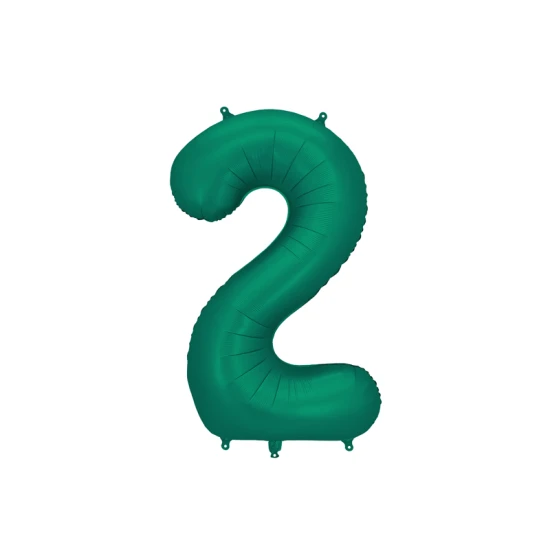 Elegantný balón na 2. narodeniny – fľašková zelená v hlavnej úlohe