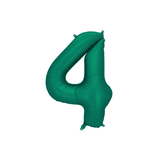 Elegantný balón na 4. narodeniny – fľašková zelená v hlavnej úlohe