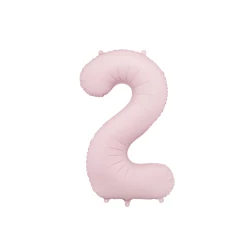 Balón Číslo 2 Pastelovo ružový 86 cm
