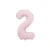 Balón Číslo 2 Pastelovo ružový 86 cm