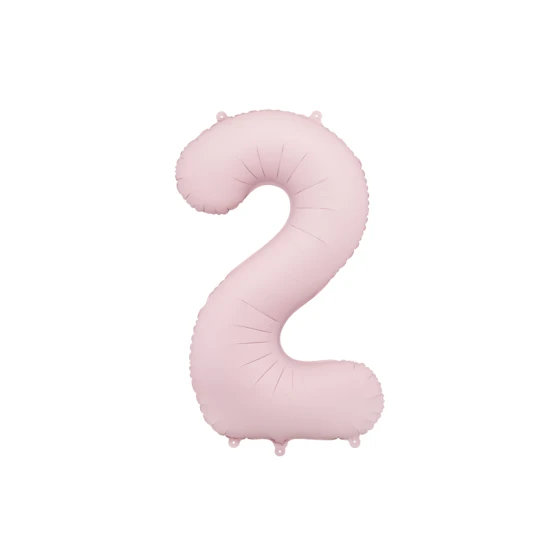 Elegantný balón na 2. narodeniny – pastelová ružová v hlavnej úlohe