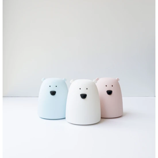 Detská dotyková lampa Malý medvedík Biely