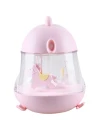 Detské svetielko s hudbou a kolotočom Ružové
