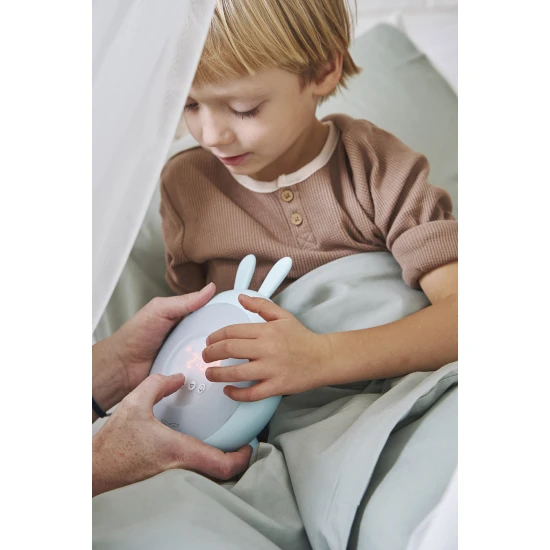 Budík so svetlom Zajačik Modrý