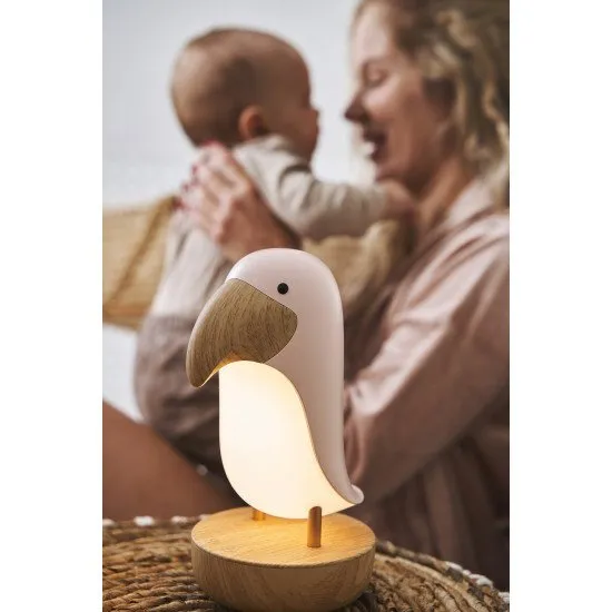 Detská lampa s reproduktorom Vtáčik Ružový