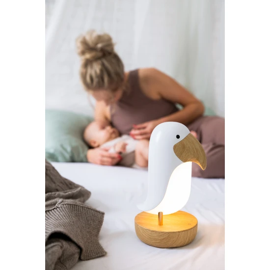 Detská lampa s reproduktorom Vtáčik Biely