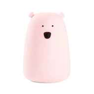 Detská dotyková lampa Veľký medvedík Ružový