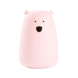 Detská dotyková lampa Veľký medvedík Ružový