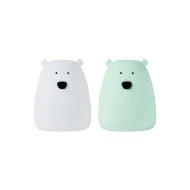Detské dotykové lampy Malí medvedíci Biely a zelený