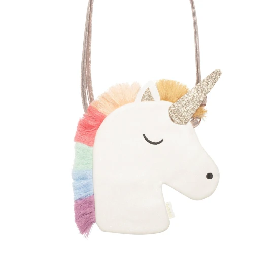 Kabelka Rainbow Unicorn – Sladká kabelka s trblietavou dúhou a zlatým rohom!