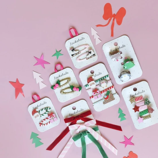 Gumičky do vlasov Veselý Santa 4 ks Gumičky do vlasov Veselý Santa 4 ks – Rockahula Kids X580