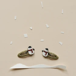 Sponky do vlasov Snehuliak 2 ks