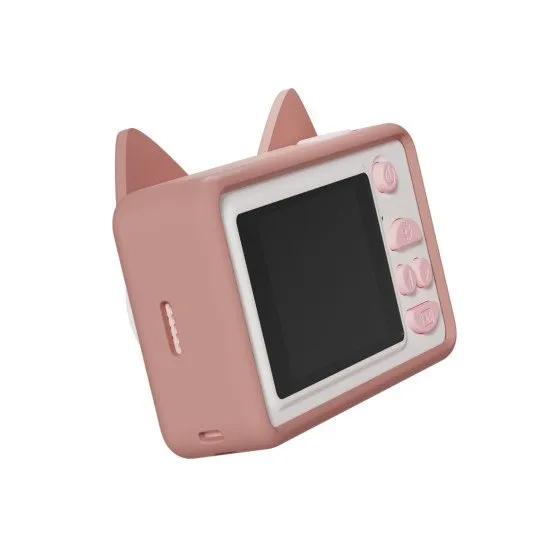Detský digitálny fotoaparát na každú cestu s motívom mačky.