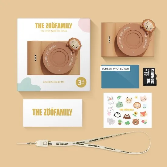 Detský fotoaparát so selfie kamerou so zvieracími motívmi. 