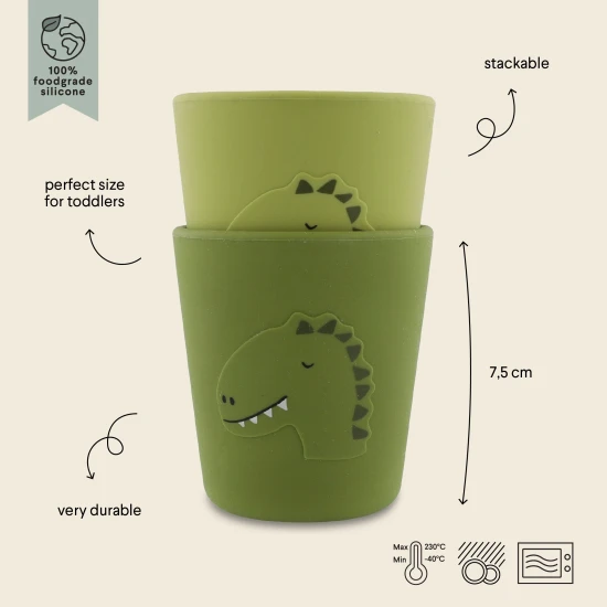 Silikónový hrnček Dinosaurus 2 ks – Trixie 96-417