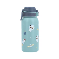 Fľaša nerezová 500 ml Pandy vo vesmíre