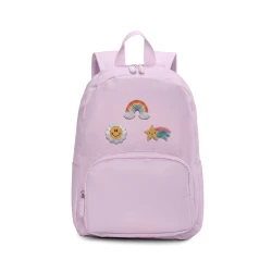 Detský batoh so samolepiacimi textilnými nášivkami Lavender