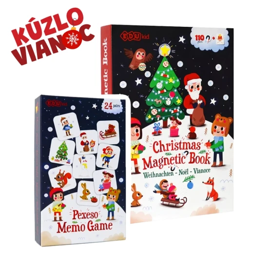 Vianočný set pre milovníkov Vianoc - Magnetická kniha Vianoce a Pexeso Vianoce