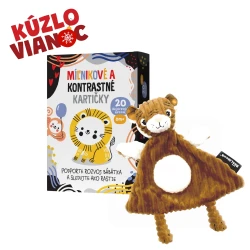 Vianočný set Maznáčik Tiger a Míľnikové a kontrastné kartičky 2v1