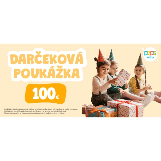 Darčeková elektronická poukážka v hodnote 100 € pre deti a rodičov – nákup na babyknihy.sk