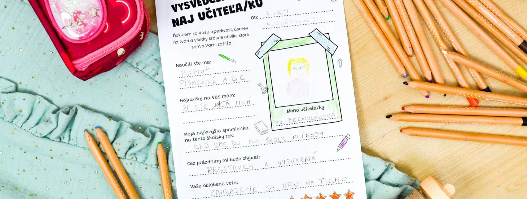 Stiahnite si poďakovanie učiteľovi/ke: Vysvedčenie od dieťaťa Stiahnite si poďakovanie učiteľovi/ke: Vysvedčenie od dieťaťa