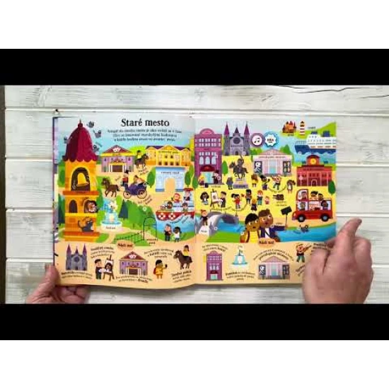Interaktívna zvuková kniha pre deti s viac ako 200 zvukmi a ilustráciami z mesta