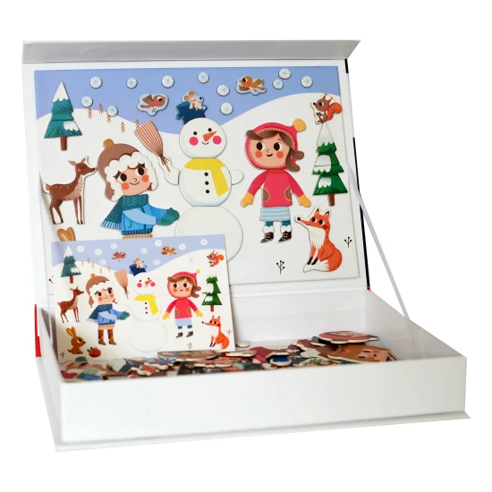Magnetická kniha Vianoce – Christmas Magnetic Book s malým poškodením