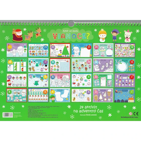 Adventný kalendár s 24 stranami aktivít na 24 dní počas adventu. Nájdete tu aj viac ako 100 samolepiek.