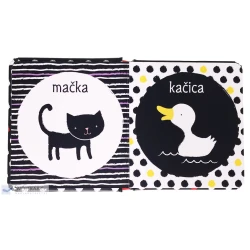 Prvá čiernobiela knižka pre bábätko Zvieratá