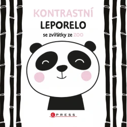 Kontrastní leporelo se zvířátky ze ZOO