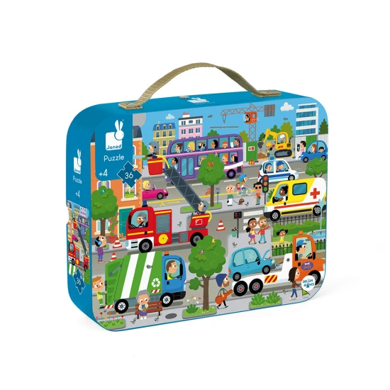 Puzzle v kufríku Mesto 36ks