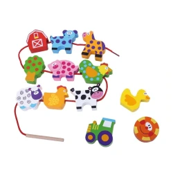 Vianočný set Montessori box 4v1 a Prevliekanie Zvieratká z Farmy