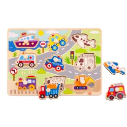 Vkladacie puzzle Dopravné prostriedky  