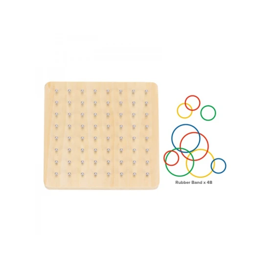 Logická hra Geoboard - obrázky z gumičiek