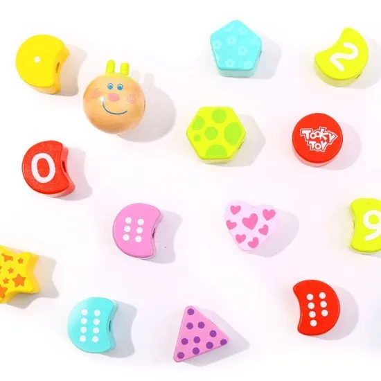 Húsenica s číslami - detská hra na prevliekanie