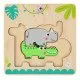Vkladacie viacvrstvové puzzle Zvieratá