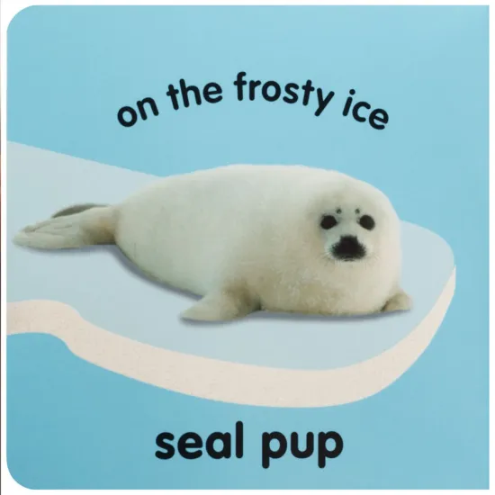 Leporelo Baby Animals rozšíri vašemu bábätku slovnú zásobu o to, ako sa volajú mláďatká známych zvieratiek. 