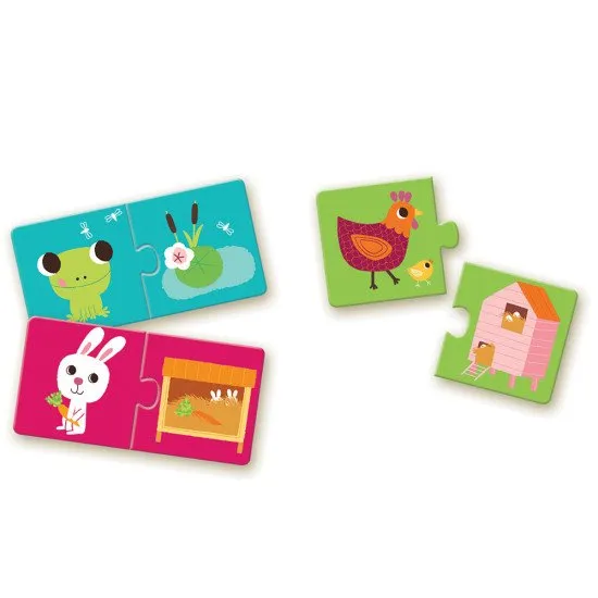 Puzzle duo Kde žijú zvieratká 