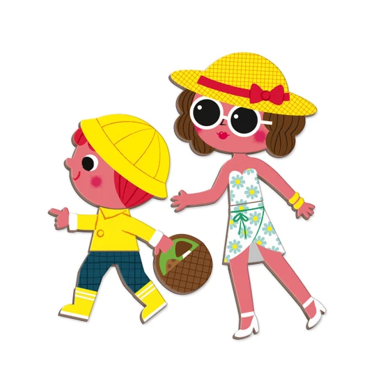 Magnetická kniha Štyri ročné obdobia - deti skladajú scenérie podľa ročných období.