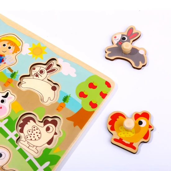 Vkladacie puzzle Farma Tooky Toy