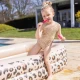 Nafukovací bazén obdĺžnik Beige Leopard 211 cm