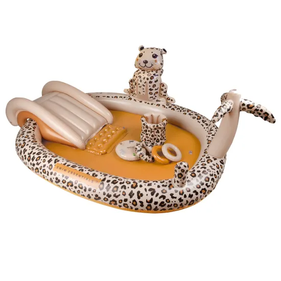 Nafukovací bazén so šmykľavkou Beige Leopard 210 cm