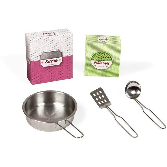 Drevená kuchynka Macaron ružová biela