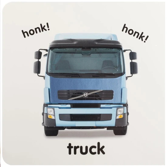 Leporelo Baby Touch and Feel Trucks je neodmysliteľným pokladom v knižnici každého batoľaťa, ktoré fascinujú kolesá.