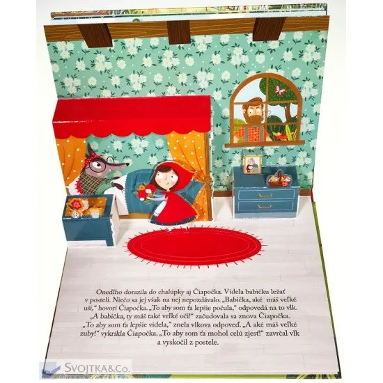 Červená Čiapočka priestorové leporelo