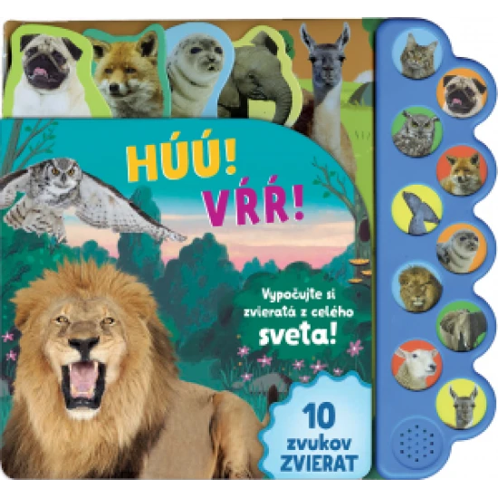 Spoznaj zvieratá z celého sveta a po stlačení tlačidla si vypočuj, aké rôzne zvuky vydávajú! Kniha obsahuje tri výmenné batérie.