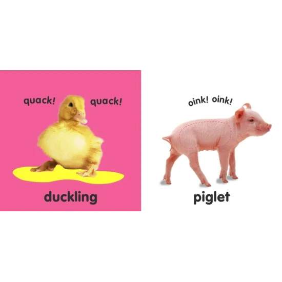 Obľúbené detské dotykové leporelo Farm predstaví batoľatám život na farme.